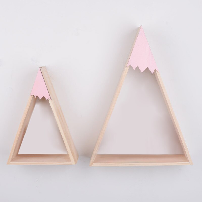 2pcs/set Home Decor Nordic Style For Baby Room Wall Shelf Wood Snow Mountain Shelf Floating Shelf For Kids Room JJJSN11451
