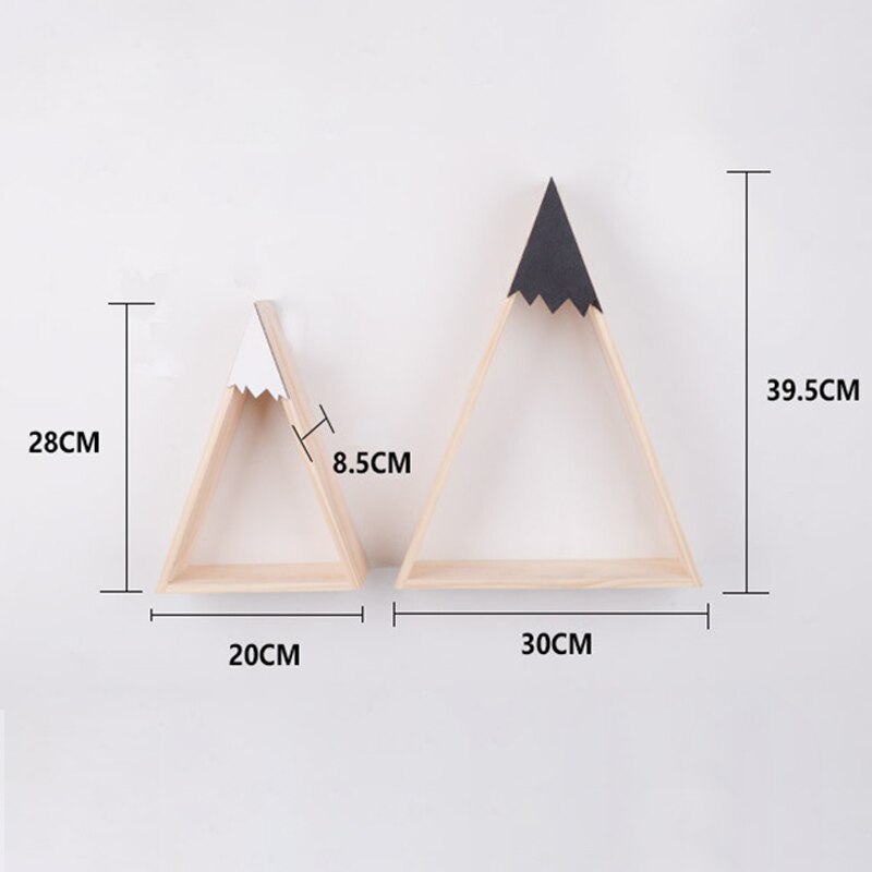 2pcs/set Home Decor Nordic Style For Baby Room Wall Shelf Wood Snow Mountain Shelf Floating Shelf For Kids Room JJJSN11451