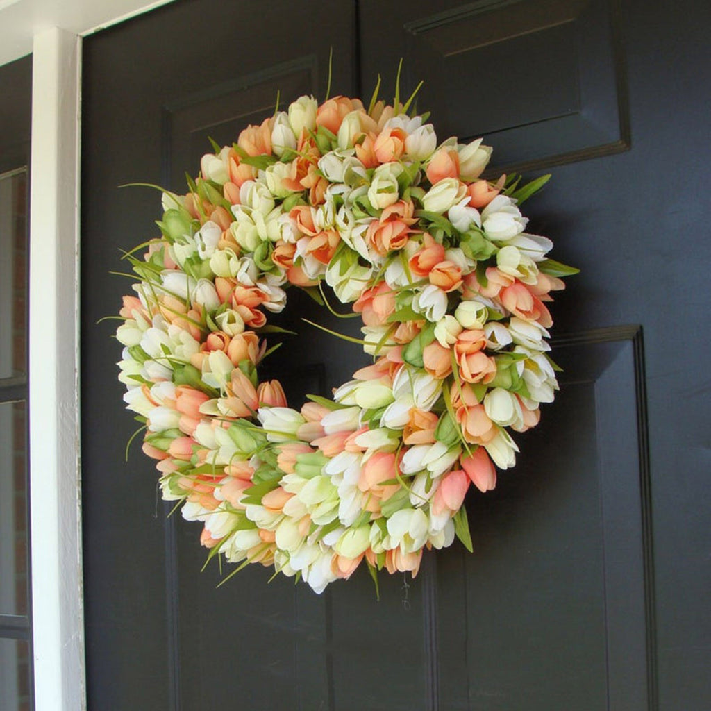 40# Vintage Flower Garland Spring Decoration Simulation Rattan Ornament Wedding Decoration Wreath Home Decoration Accessories