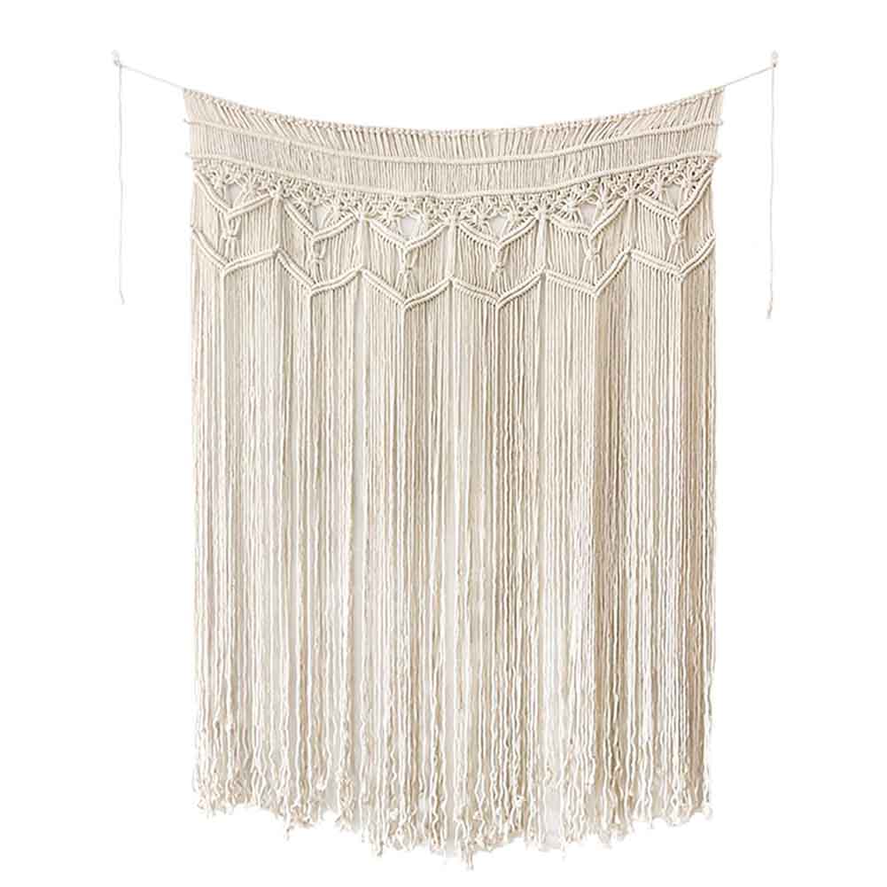 95x180cm Curtain Cotton Blend Home Decor Large Woven Macrame Wall Hanging Tapestry Backdrop For Wedding Handmade Bedroom Gallery