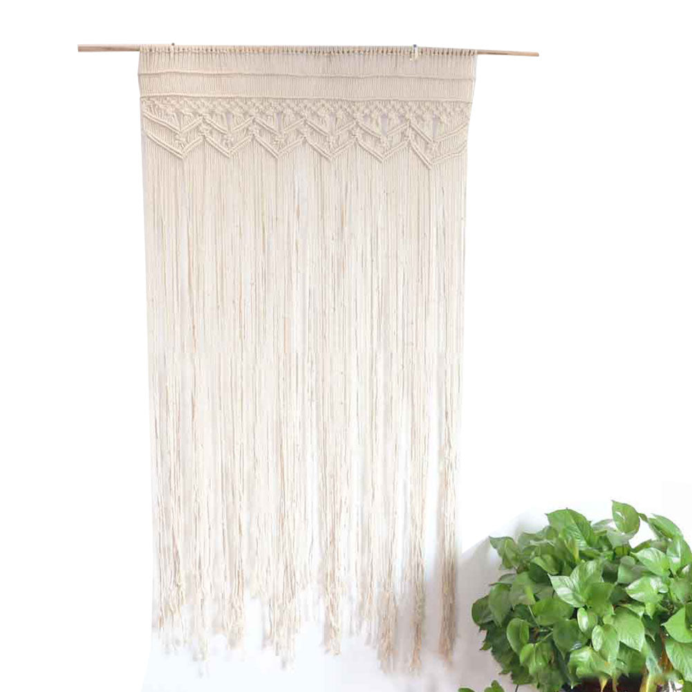 95x180cm Curtain Cotton Blend Home Decor Large Woven Macrame Wall Hanging Tapestry Backdrop For Wedding Handmade Bedroom Gallery