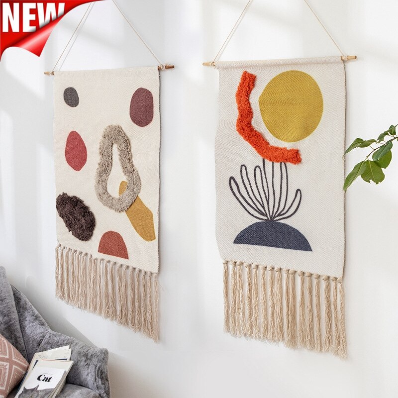 Boho Hanging Tapestry Fabric Home Decoration Accessories Watt-hour Meter Box Cover Dormitory Hotel Wall Hanging Blanket Decor