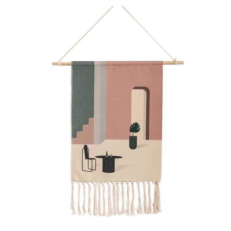 Boho Hanging Tapestry Fabric Home Decoration Accessories Watt-hour Meter Box Cover Dormitory Hotel Wall Hanging Blanket Decor