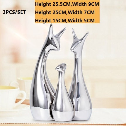 European Creative Ceramics Ornament Home Decoration Crafts TV Cabinet Office Statues Accessories Wedding Gift Figurines