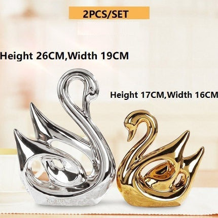 European Creative Ceramics Ornament Home Decoration Crafts TV Cabinet Office Statues Accessories Wedding Gift Figurines