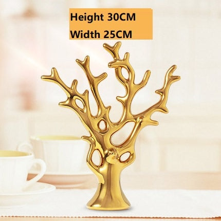 European Creative Ceramics Ornament Home Decoration Crafts TV Cabinet Office Statues Accessories Wedding Gift Figurines