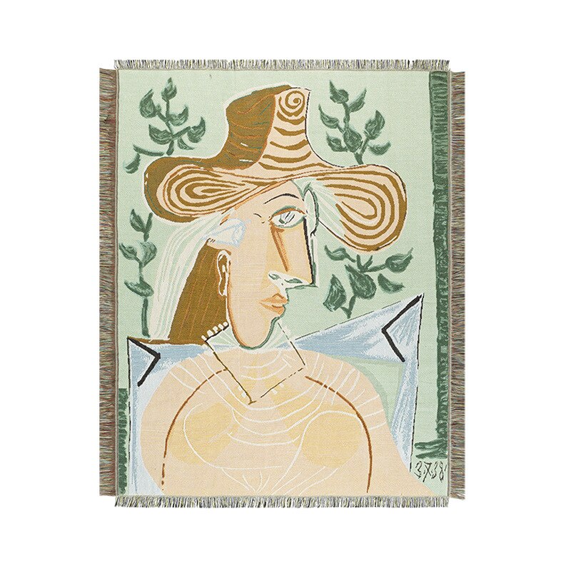 Guitar Women Matisse Sofa Blanket Pink Panther Tapestry Throw Rugs Blankets Casual Carpet Decoration For Home