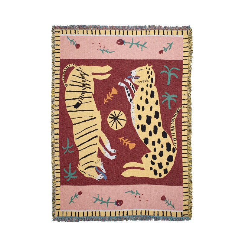 Guitar Women Matisse Sofa Blanket Pink Panther Tapestry Throw Rugs Blankets Casual Carpet Decoration For Home