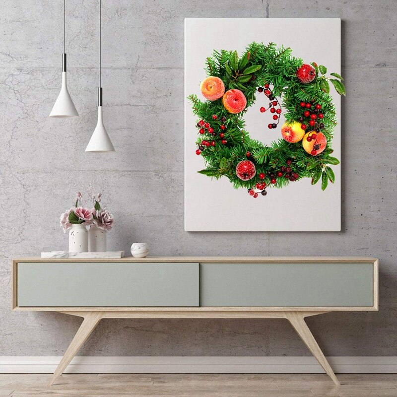 HOT Christmas Wreaths Artificial Decoration Pomegranate Fruit Pendant Restaurant Wedding Home Front Door Field Garlands