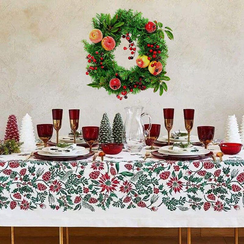 HOT Christmas Wreaths Artificial Decoration Pomegranate Fruit Pendant Restaurant Wedding Home Front Door Field Garlands