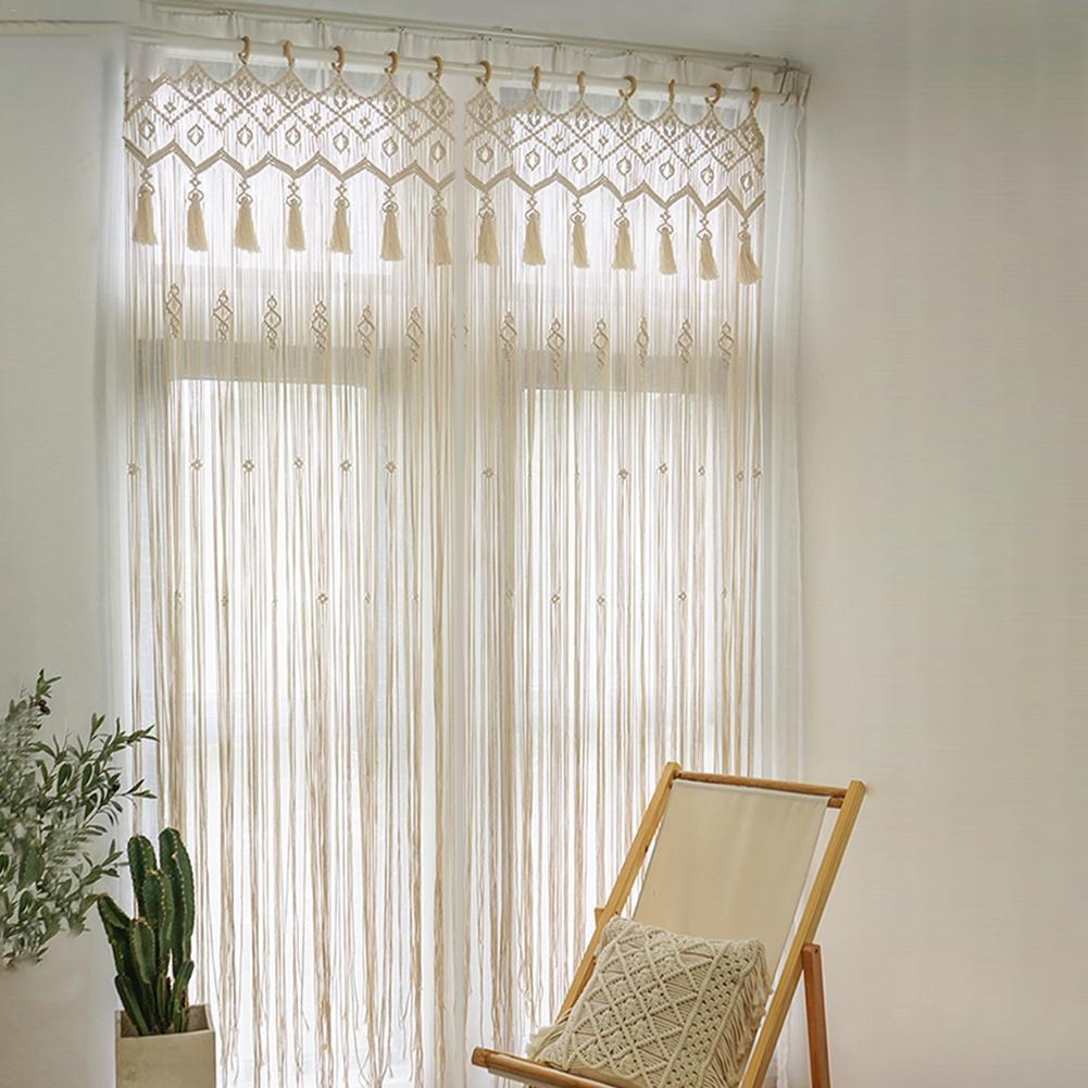 Macrame Curtain Wall Hanging Home Decor Party Macrame Curtain Weddings Background Handmade Woven