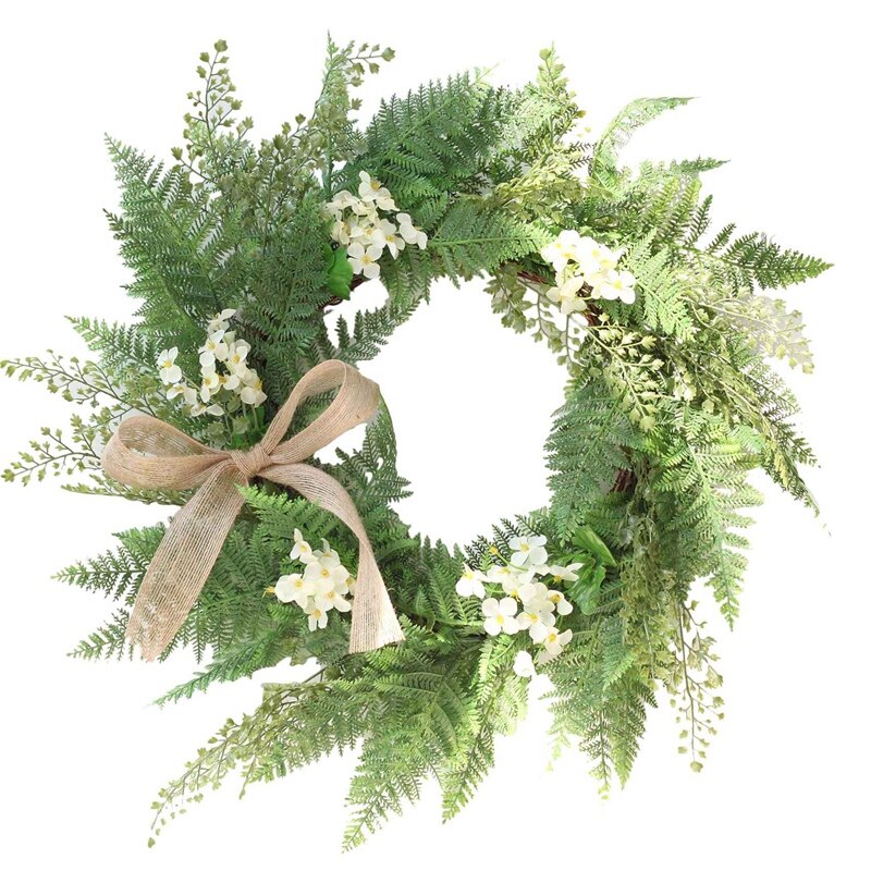 NEW Artificial Spring Door Wreath for Front Door Wall Window Wedding Party Garden Office Kitchen Farmhouse Home Decor