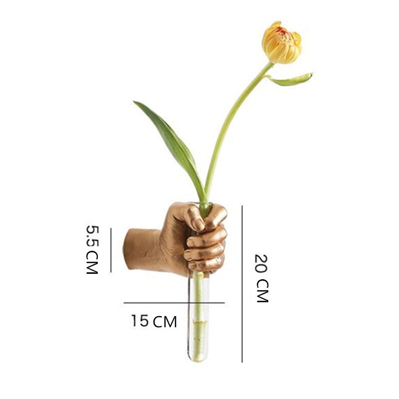 Nordic Creative Wall Decoration Indoor Living Room Wall Hand-held Style Hydroponic Glass Vase Home Decoration MYP7