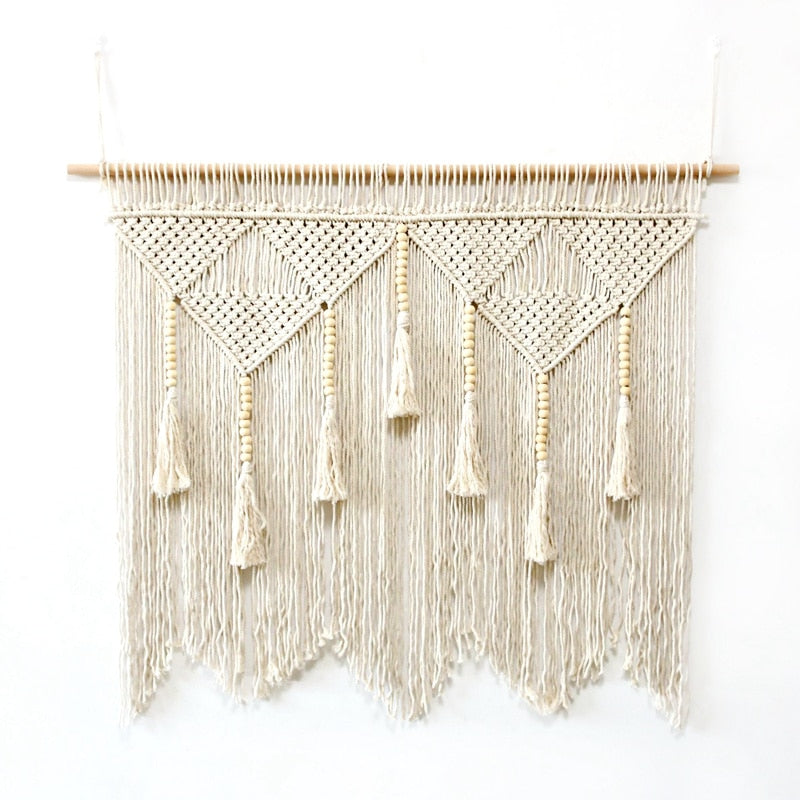 120*100cm Macrame Wall Hanging Handwoven Bohemian Cotton Rope Boho Tapestry Home Art Decor Ramadan Party Decorations