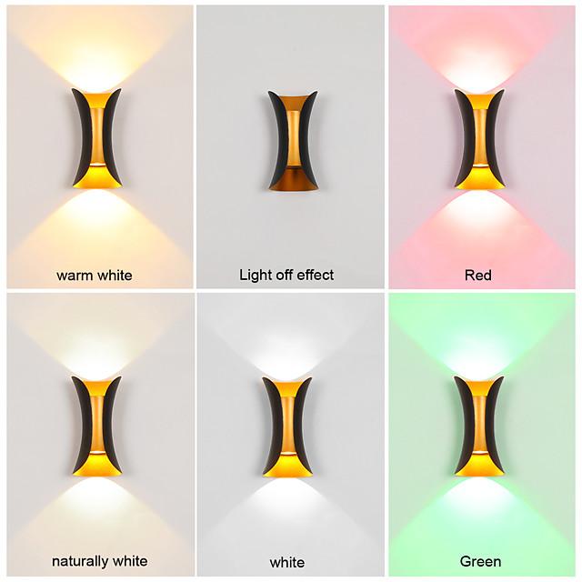 Modern LED Wall Lamp 10W Multi Color Up and Down Lighting Aluminum Wall lamp Porch Corridor Wall Lamp Suitable for Hotels Courtyards Passages and Gates AC85-265V