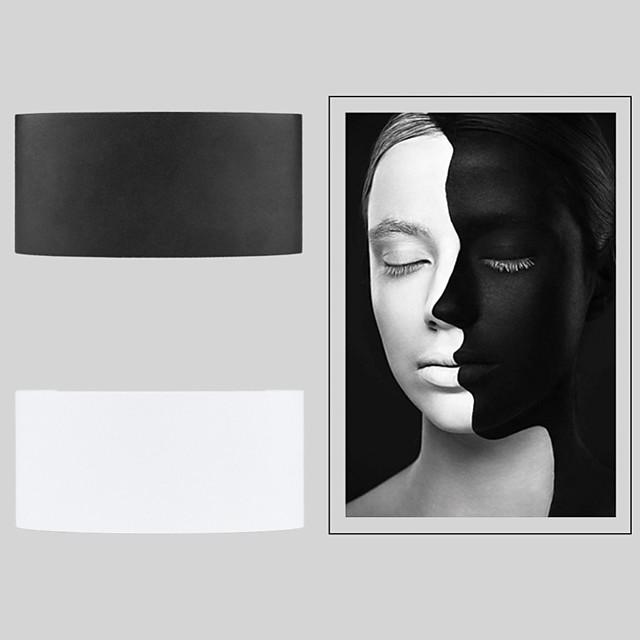 Led Wall Lamp 6W Up/Down Lighting Indoor Double-Head Curved Waterproof Wall Lamp Modern Bedroom Lamp Warm White Light