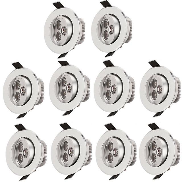 10pcs 3 W 300 lm 3 LED Beads Easy Install Recessed LED Ceiling Lights Warm White Cold White 85-265 V Ceiling Commercial Home / Office / 10 pcs / RoHS / CE Certified