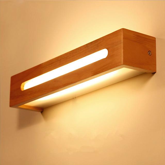 Led Solid Wood Wall Lamp Nordic Staircase Solid Wood Wall Lamp Bedroom Bedside Lamp  Dressing Table Bathroom Mirror Headlamp