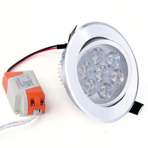 1pc 7W 7LEDs Easy Install Recessed LED Ceiling Lights LED Downlights Warm White Cold White 85-265V Home/Office