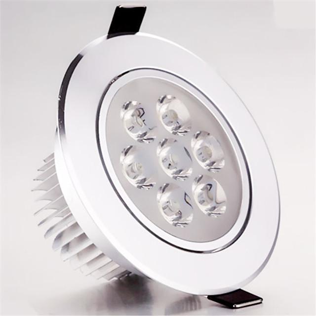 1pc 7W 7LEDs Easy Install Recessed LED Ceiling Lights LED Downlights Warm White Cold White 85-265V Home/Office